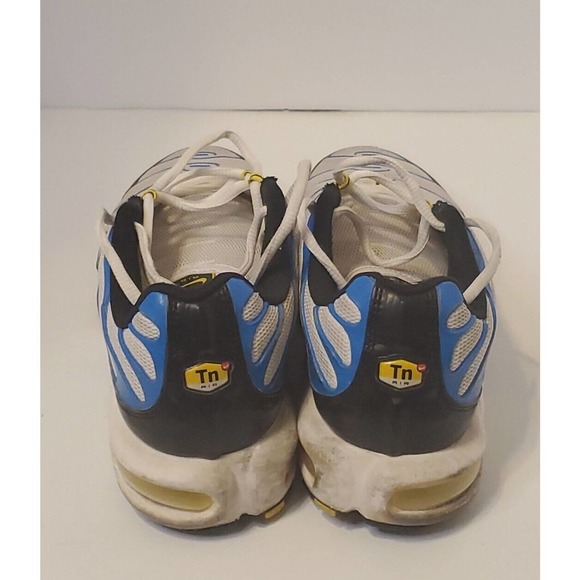 Nike Men's 11 Air Max Plus Tn Paradise White Yellow Blue Sneakers 604133-133 - Picture 5 of 7